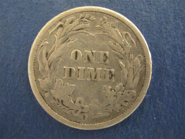 1898-O Barber Dime Reverse